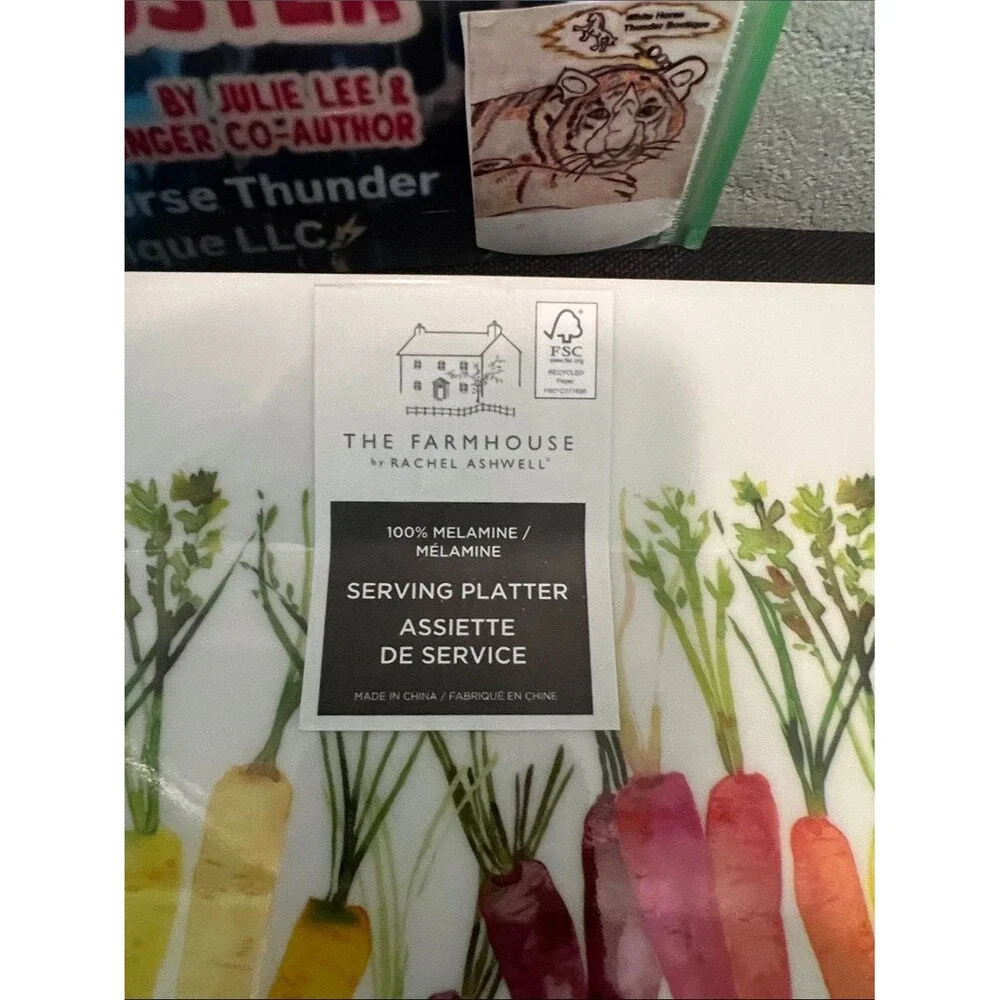 #2139**By Rachel Ashwell: The Farmhouse Colorful Carrot Serving Platter